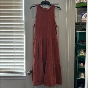 Lightly Worn Orange Midi Dress
